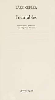 Couverture de Incurables (t.3)