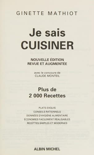 Je sais cuisiner