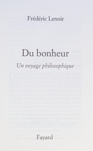 Du bonheur