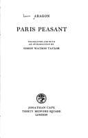 Couverture de Le paysan de Paris
