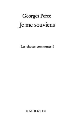 Les Choses