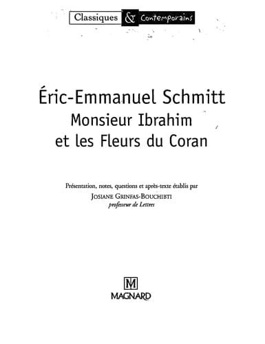 Couverture de Monsieur Ibrahim et les Fleurs du Coran