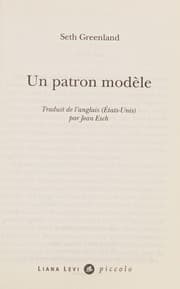 Couverture de Un patron modèle