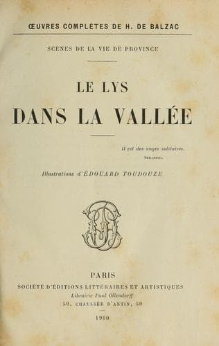 Le Lys dans la vallée