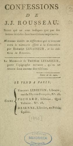 Couverture de Les Confessions