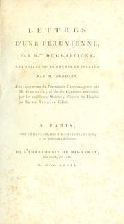 Couverture de Lettres d'une Péruvienne