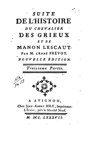 Couverture de Manon Lescaut
