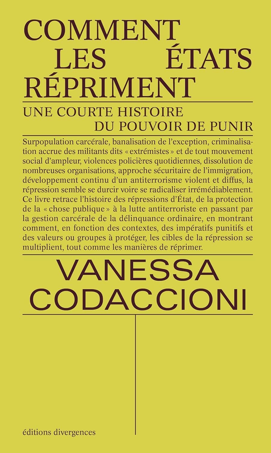 Couverture de Comment les Etats répriment